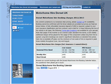 Tablet Screenshot of motorhomehiredorset.com